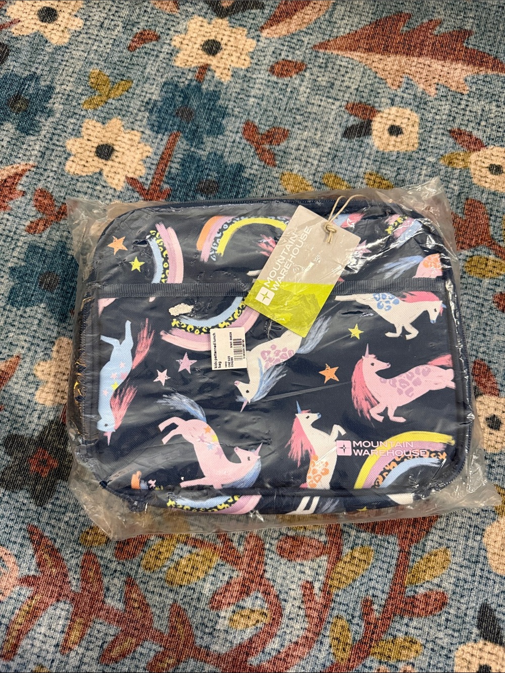 NWT • Mountain warehouse • navy blue unicorn lunchbox